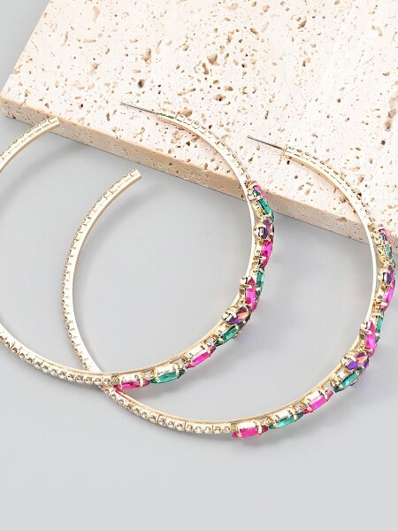 Floral Hoop Earrings H7WQKALSYK